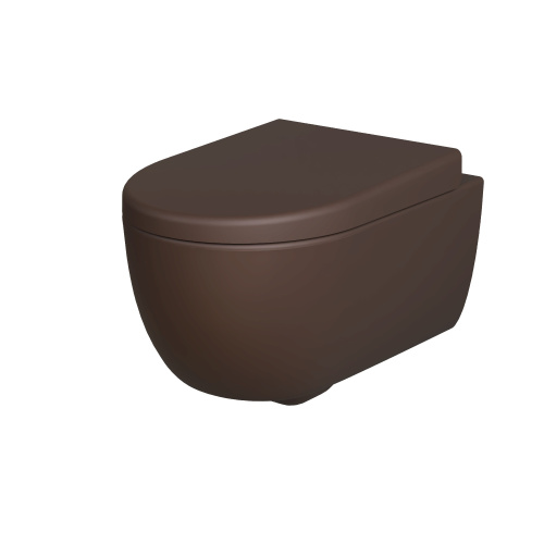 Чаша унитаза подвесная Ambassador Abner 103T20601R цвет коричневый матовый без сиденья